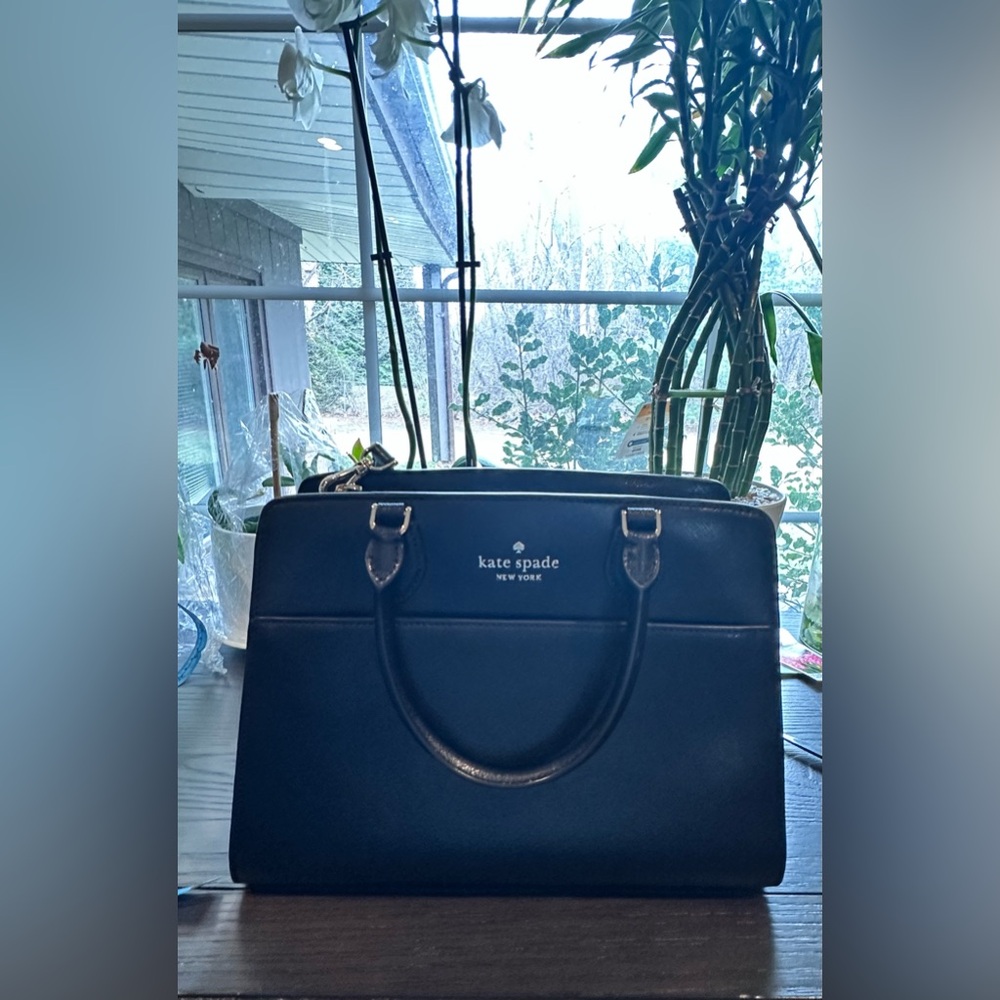 Kate Spade Black Leather Tote Bag